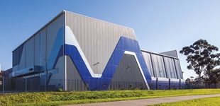The Centre's exterior wall panels are made from COLORBOND® Metallic steel in Stramit Longspan® profile, in combination of three different colours Axis®, Facade® and Skybridge®.